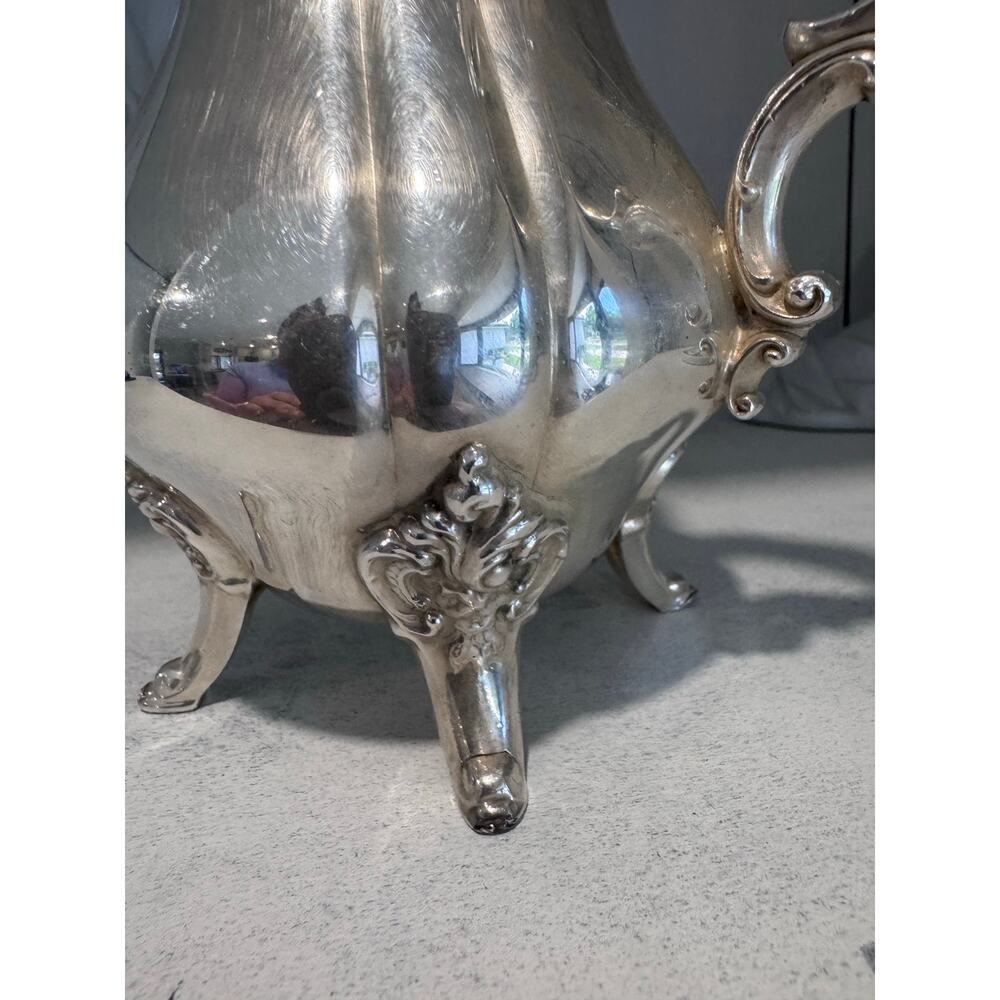 Vintage Wallace Baroque Silverplate Creamer 284 Ornate Rococo Style Footed - Picture 6 of 9